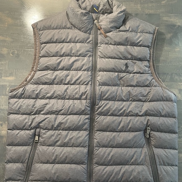 Polo Ralph Lauren Puffer Packable Down Vest Grey Heather Large - Picture 4 of 6